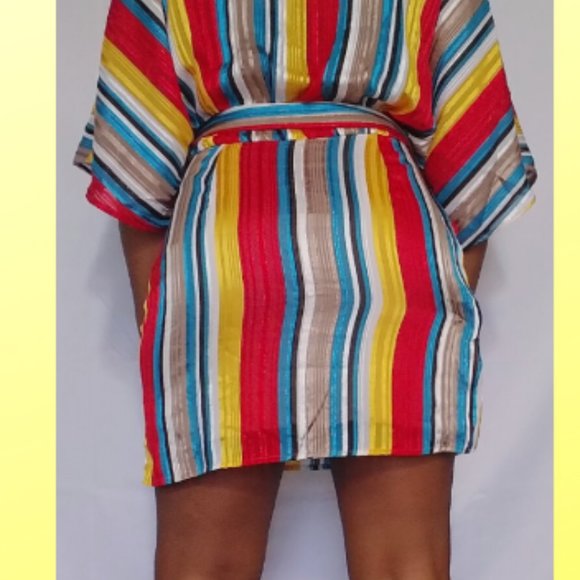 Show Stopper Striped Colorful Dress Size Medium - Picture 5 of 5